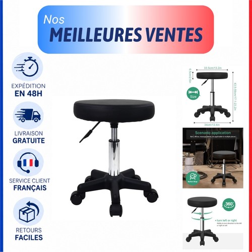 Furwoo tabouret rond - tabouret, à