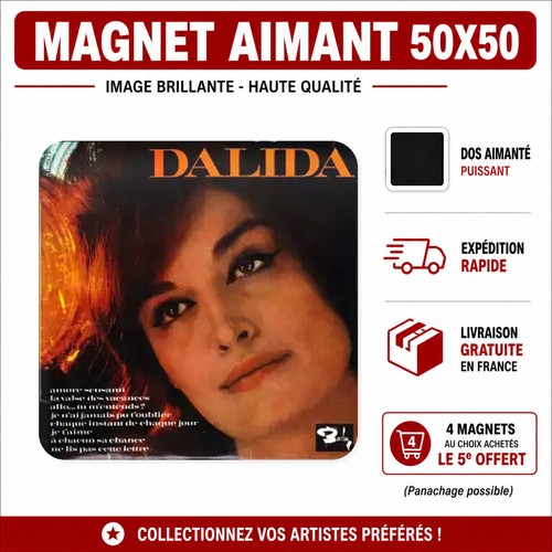 Magnet dalida 5x5 cm aimant - magnet,