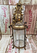 French Massive Bronze Lantern  Wall Lamp Sconce