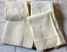 4 draps anciens pour lits