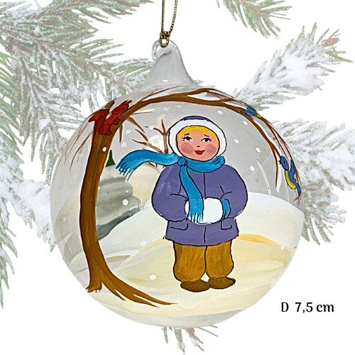 Boule noël verre soufflé - noël,