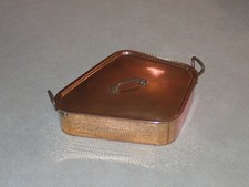 French Hand Hammered  Copper Turbotiere, Turbot Cooker Poacher, 24.5" x 20" x 5"