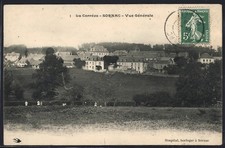 Old postcard Sornac, general view of the city with hospital and watchmaker 1909 