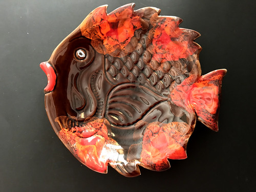 Poisson rouge brun coupe - rouge, et