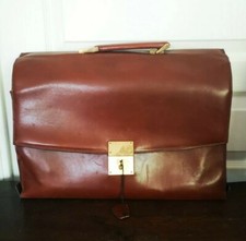 Vintage Grand Cartable En Cuir