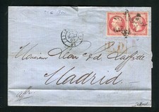 Rare lettre en quadruple port