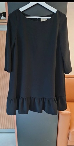 Robe noire sézane volant - noire, à