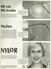 Advertising 1122 1958 Nylor Glasses Frames No Screws No Rivets