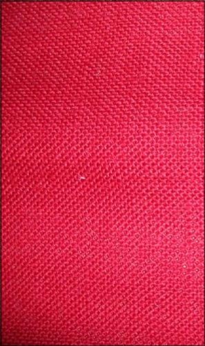 Toile jute rouge broderie - de,
