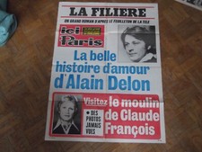 CLAUDE FRANCOIS  AFFICHE  ICI PARIS  CLAUDE FRANCOIS  ALAIN DELON