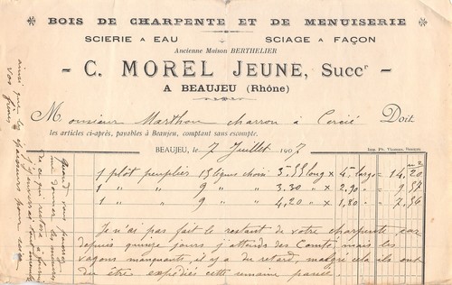 1907 bois charpente de - bois,
