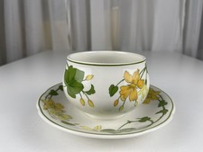 Saucière géranium porcelaine