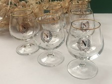 6 verres cognac digestif Luminarc Napoléon liseré or