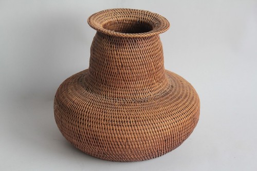 Ancien vase vannerie chine - vannerie,