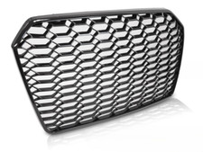 Grille Calandre en ABS Audi A6 C7 2014 a 2018 Look Sport Noir Brillant PDC-41427