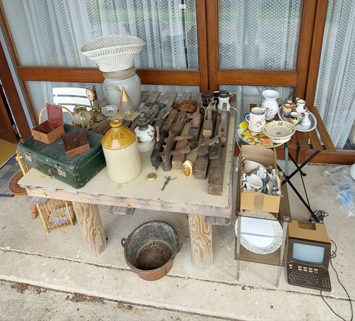 Brocante vintage bonbonne - brocante,