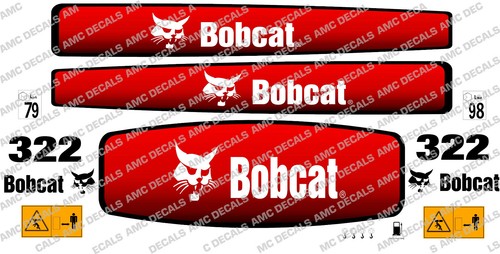 Bobcat 322 mini pelle - bobcat, decal