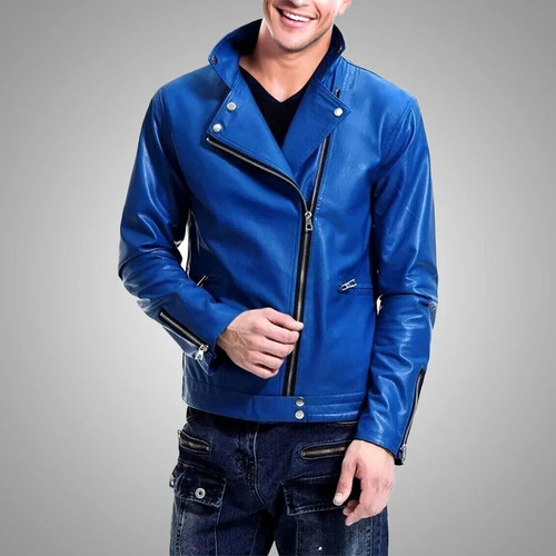 Cuir jackets men blue - jackets, men’s