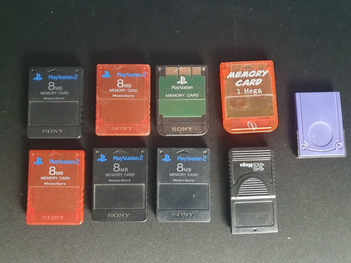 Lot cartes mémoire ps2 - 9,