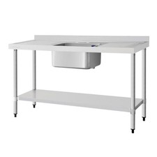 Plonge inox PRO 1 bac central