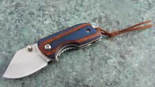 Mini Folding Knife Wood Handle Bi-Color