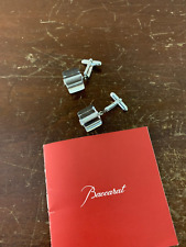 Clear Baccarat Crystal Pair Cufflinks