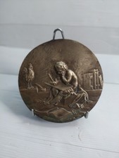 Plaque Médaillon en Bronze Antiquités 