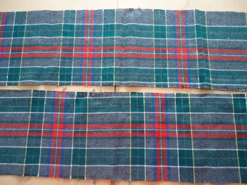 Tissu carreaux 2 coupons - tissu,