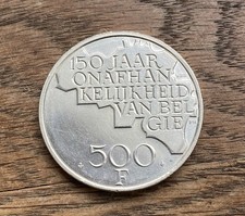 Pièce De 500 Francs Belgique 1980 Argent (032)