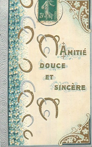 Illustree gaufree dorure - cp,