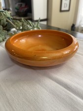 Weller Pottery Lustre Bowl- Orange Iridescent Glaze Circa 1920s