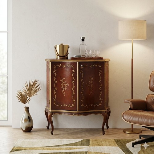 Meuble bar style baroque bois - bar,