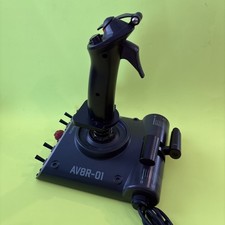 Saitek AV8R-01 USB Joystick Control PC Dual Throttle Flight Stick Aviator Tested