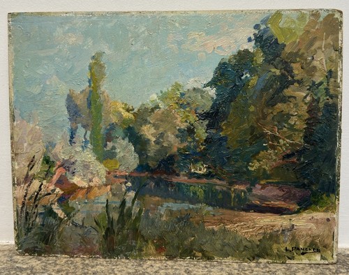 Paysage étang école - paysage, l’étang,