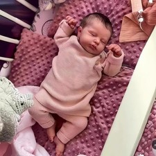 20pouces 50cm bébé Reborn poupée Fille Vrai Silicone Poupon Garcon Yeux Ouver...