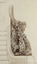 GCE37-DRAWING-PAUL DOMENC-ARCHITECT-ROME PRICE-STAIR RAMP PROJECT-GOAT