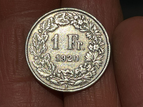Franc suisse argent helvetia - 1,
