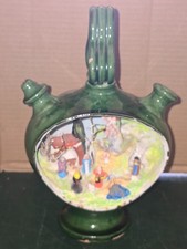 CRECHE SANTONS DE PROVENCE   DANS CRUCHE VERTE  VERNISSEE