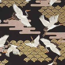 Tissu Japonais Grues et Vagues