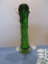 ancien vase en verre solifleur imitant une tigue de rosier de style jan beranek