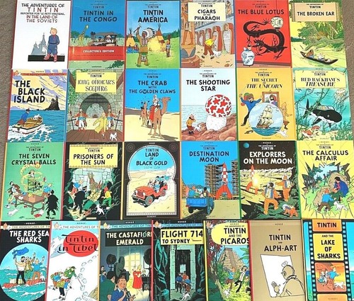 Tintin book set - tintin, x25