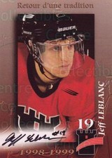 1998-99 Quebec Remparts Autographed #11 Jeff LeBlanc