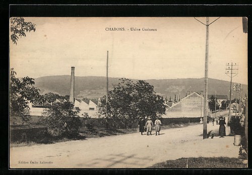 Cpa chabons usine gueneau - cpa,
