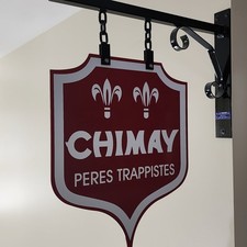 Chimay Hanging Beer Sign Large Size Approx 26" tall x 25" Wide