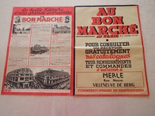 Lot of 2 advertising posters AU BON MARCHE MAISON A.BOUCICAUT 1931 EXHIBITION