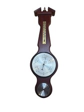 ?️ WOODEN WALL BAROMETER - WITH THERMOMETER & HYGROMETER ?️ -