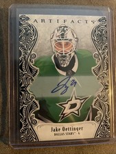 2025-26 Artifacts Jake Oettinger 143 Black Auto /5