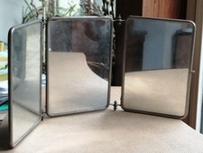 Ancien miroir triptyque de barbier chaîne fermoir années 30 ?