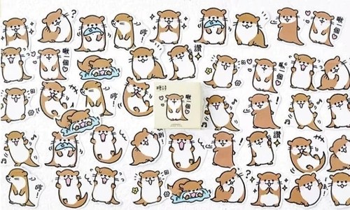 Stickers otter loutres - 45,