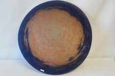 Vasque en pate de verre CROISMARE G.V Art Nouveau orangé bleu